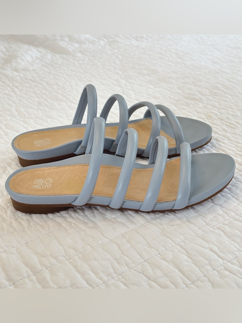 Abeo Sammie Leather Comfort Sandals Blue Size 8 | Cushioned Footbed - Picture 7 of 9